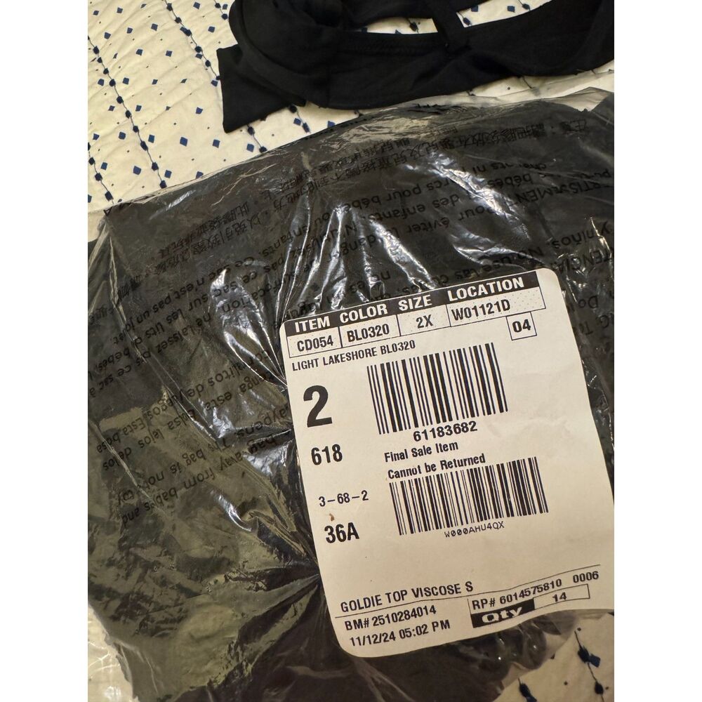 J.CREW NWT Swimsuit sz18 Black Cloque One Piece Beaded Trim Tie Neck Open Back - Picture 15 of 15